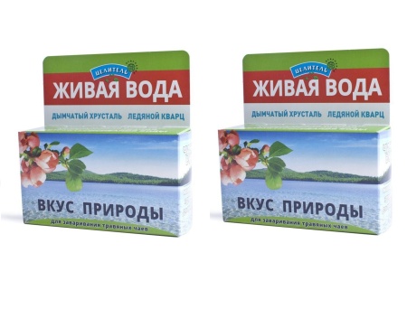 Активатор воды Вкус природы дымчатый хрусталь и ледяной кварц 50 гр Природный Целитель 2 шт