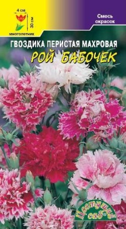 Семена Гвоздика Рой Бабочек махровая многолетнее Цветущий сад Уценка (остаточный срок годности менее месяца)