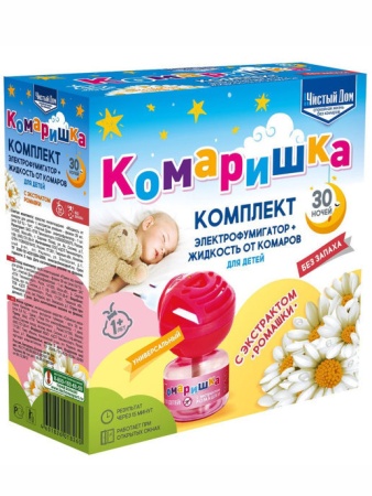 Комаришка - Комплект от комаров Чистый дом 30 ночей фумигатор + ликвид